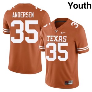 Youth Longhorns Stitched Rett Andersen Orange #35 College Football Jerseys 894651-183