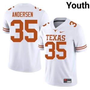 Youth College Football #35 Alumni Rett Andersen Texas White Jersey 640922-552
