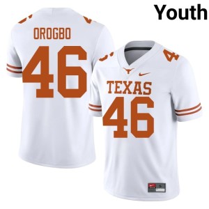 Youth White Smith Orogbo #46 College Football Texas Athletics Replica Jerseys 221317-587