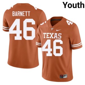 Youth #46 Spencer Barnett Orange College Football University University of Texas Jerseys 670846-430