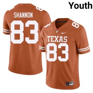 Youth Orange Spencer Shannon College Football #83 Alumni The Horns Jersey 731879-407