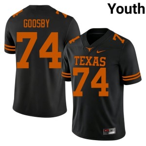 Youth Trevor Goosby University College Football Texas Longhorns #74 Black Jerseys 385376-134