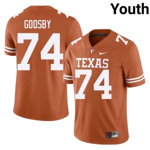 Youth College Football Trevor Goosby #74 Texas Official Orange Jerseys 778843-720