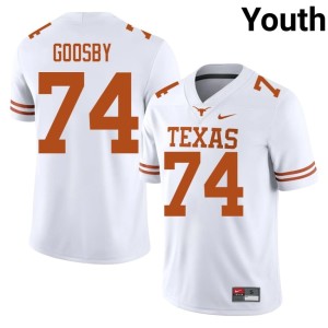 Youth Trevor Goosby UT College Football White #74 Player Jersey 672987-485