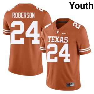 Youth Longhorns #24 2026 Orange College Football Warren Roberson Jerseys 830796-104