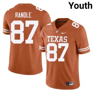 Youth University of Texas College Football Orange #87 Embroidery Will Randle Jerseys 783798-385