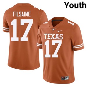 Youth College Football Xavier Filsaime #17 2026 Horns Orange Jerseys 872183-195