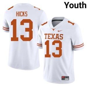 Youth College Football #13 Lone Star State Reps Alumni Zelus Hicks White Jerseys 526162-742
