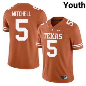 Youth Orange College Football Burnt Orange Adonai Mitchell #5 NCAA Jersey 382224-107