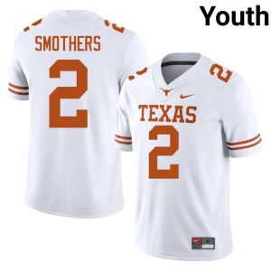 Youth 2026 College Football #2 Hollywood Smothers Texas Athletics White Jerseys 162176-353