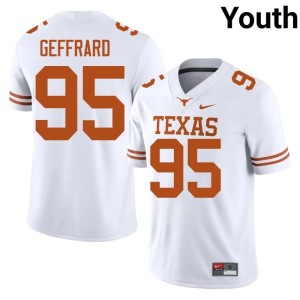 Youth Ian Geffrard UT #95 White College Football High School Jerseys 482374-402