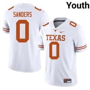 Youth #0 White Player College Football UT Longhorns Ja'Tavion Sanders Jerseys 550726-473