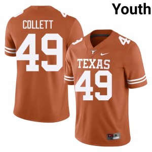 Youth College Football #49 2026-27 Orange Texas Longhorns Jake Collett Jersey 611229-284