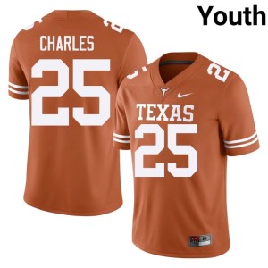 Youth NCAA #25 Orange Jamaal Charles Lone Star State Reps College Football Jerseys 515413-666