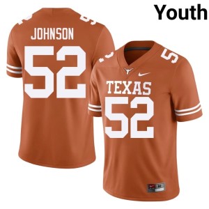 Youth Texas Longhorns Orange College Football #52 James Johnson High School Jersey 934410-279