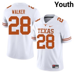 Youth Jett Walker White College Football UT Longhorns #28 Official Jersey 923924-735