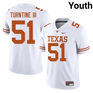 Youth UT #51 White 2026 College Football John Turntine III Jersey 152518-237
