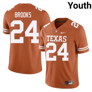 Youth Player #24 Texas Longhorns College Football Orange Jonathon Brooks Jersey 559973-334