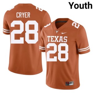 Youth Orange Justin Cryer College Football Player UT Longhorns #28 Jerseys 167958-313