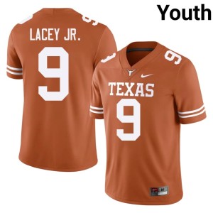 Youth College Football #9 Orange UT Longhorns Official Karle Lacey Jr. Jerseys 734122-461