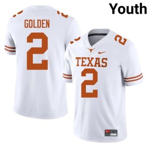 Youth Limited Burnt Orange #2 Matthew Golden College Football White Jerseys 461958-895