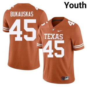 Youth Orange University of Texas Mikey Bukauskas College Football High School #45 Jersey 576590-569