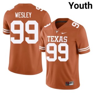Youth NCAA Longhorns #99 Orange College Football Richard Wesley Jerseys 830127-376