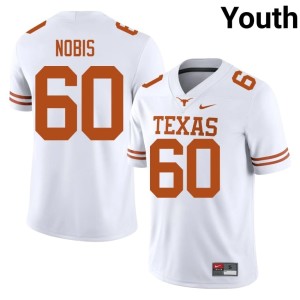 Youth White #60 College Football Game Tommy Nobis University of Texas Longhorns Jerseys 791868-511