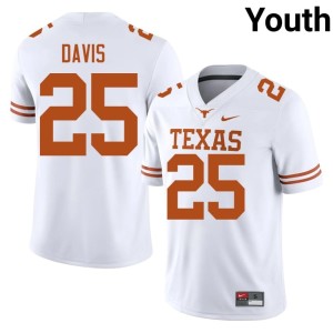 Youth White Texas Longhorns College Football 2026-27 #25 Toray Davis Jersey 759984-880