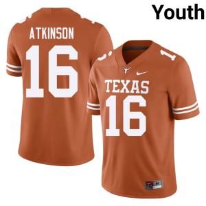 Youth Game UT Orange #16 College Football Tyler Atkinson Jerseys 310482-907