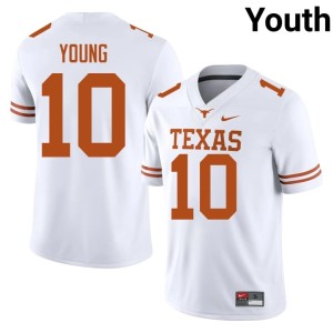 Youth White #10 Texas Longhorns College Football 2026 Vince Young Jersey 682567-235